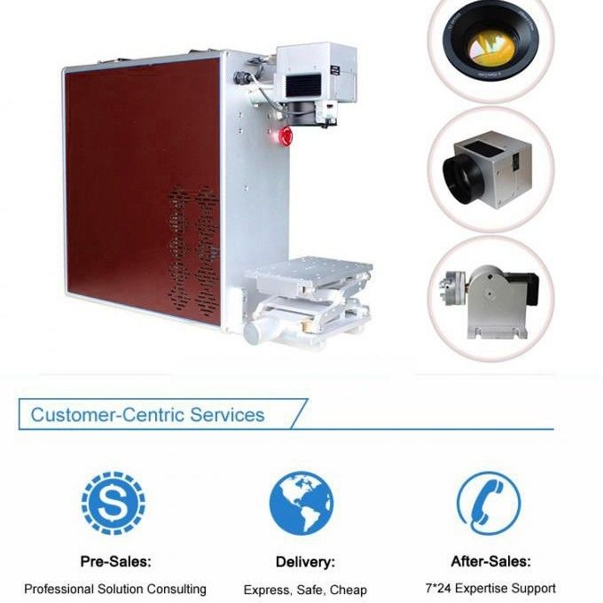FDA 0.01mm محمول 20W ألياف الليزر آلة وسم