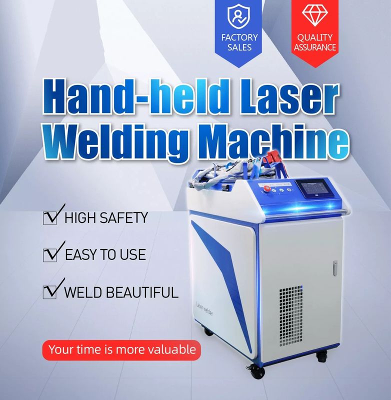 500W 1080NM آلة لحام الليزر المحمولة CW مياه التبريد